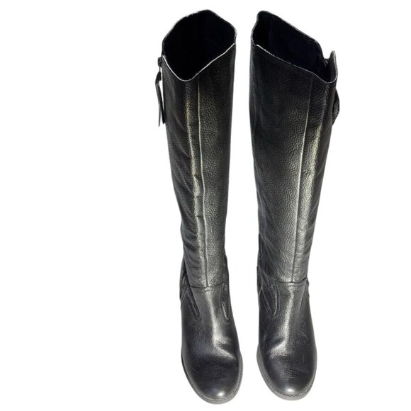 Naturalizer Women's Black Leather Marsella Knee-High Boots Wide Shaft  Size 9W - Picture 2 of 12